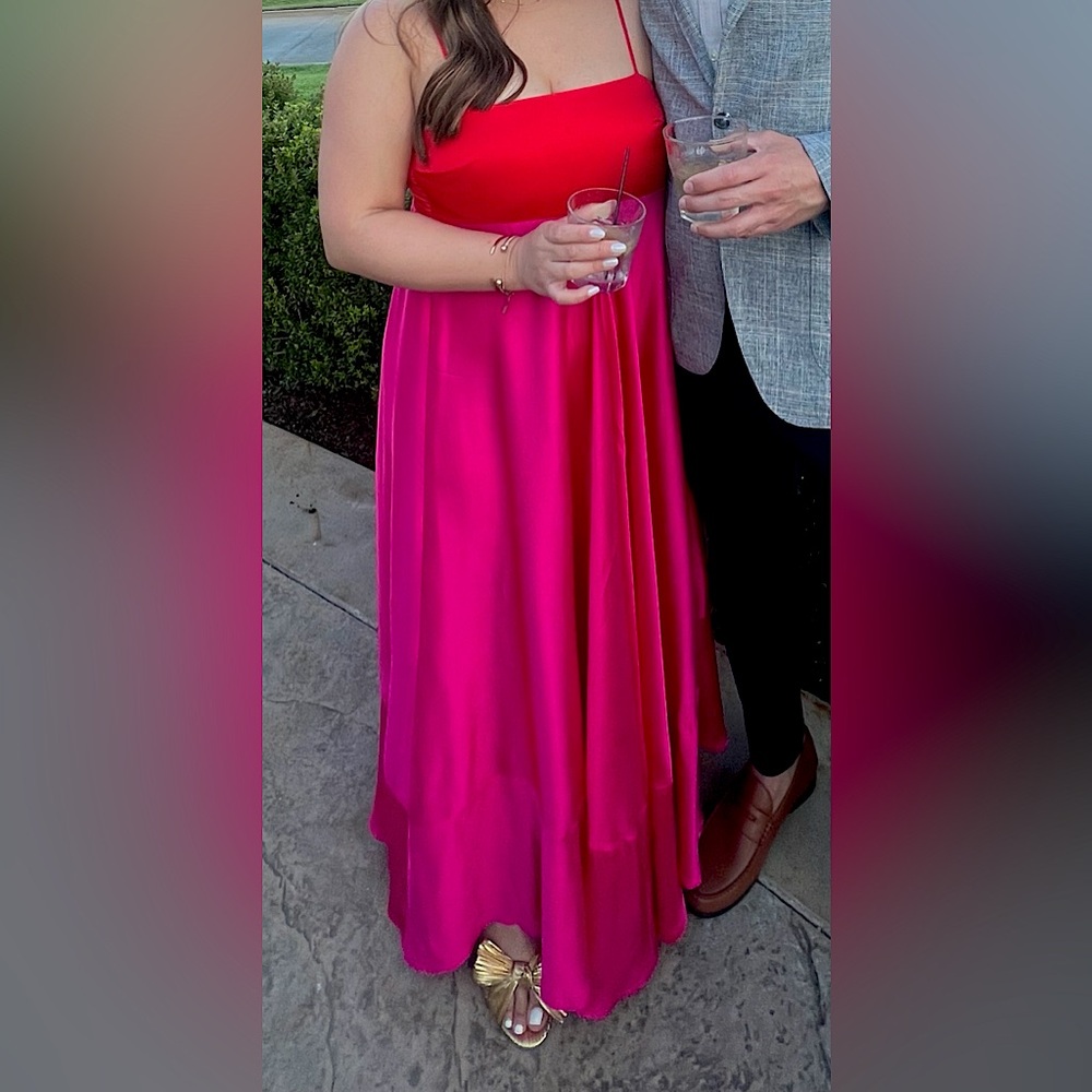 💞❤️ red & pink color block dress ❤️💞